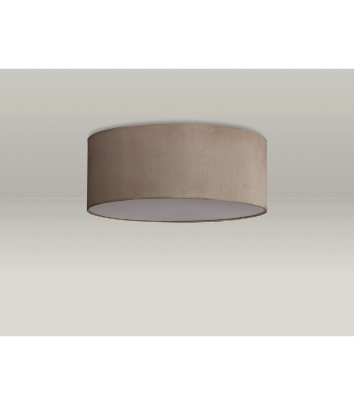 Baymont White 3 Light E27 Universal Flush Ceiling Fixture With 50cm x 20cm Dual Faux Silk Shade Nude Beige/Moonlight-12