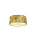 Baymont White 3 Light E27 Universal Flush Ceiling Fixture With 50cm x 20cm Gold Leaf With White Lining Shade-1
