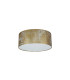Baymont White 3 Light E27 Universal Flush Ceiling Fixture With 50cm x 20cm Gold Leaf With White Lining Shade-4