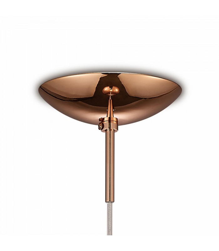 Small Globe Ceiling Pendant 1 Light E27 Copper - 6