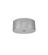 Baymont White 3 Light E27 Universal Flush Ceiling Fixture With 50cm x 20cm Silver Leaf With White Lining Shade-4