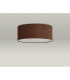 Baymont White 3 Light E27 Universal Flush Ceiling Fixture With 50cm x 20cm Dual Faux Silk Shade Raw Cocoa/Grecian Bronze-12