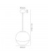 Medium Globe Ceiling Pendant 1 Light E27 Copper - 3