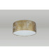Baymont White 3 Light E27 Universal Flush Ceiling Fixture With 50cm x 20cm Gold Leaf With White Lining Shade-12