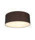 Baymont White 3 Light E27 Universal Flush Ceiling Fixture With 60cm x 22cm Faux Silk Shade Black/White Laminate-1
