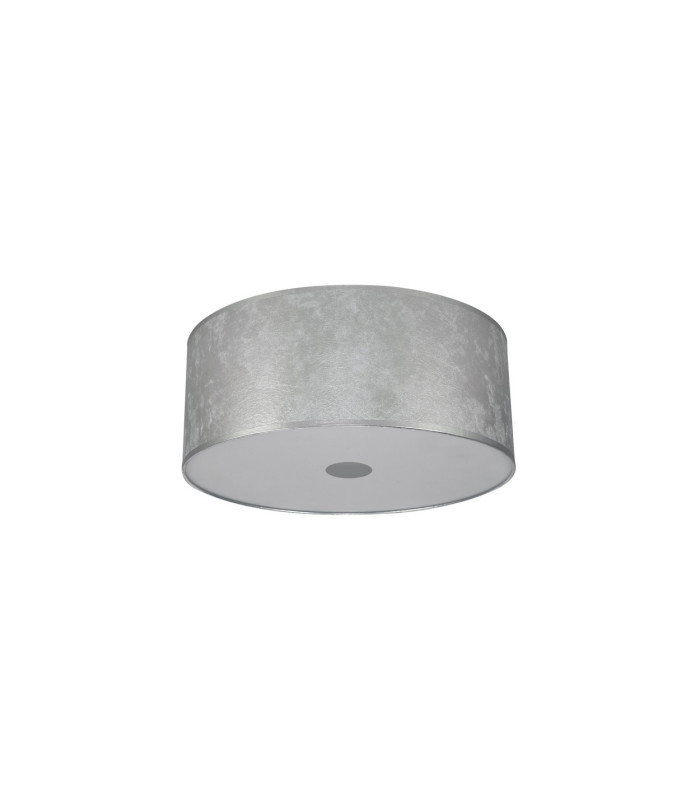 Baymont Polished Chrome 3 Light E27 Drop Flush With 50cm x 20cm Silver Leaf Shade-4