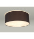 Baymont White 3 Light E27 Universal Flush Ceiling Fixture With 60cm x 22cm Faux Silk Shade Black/White Laminate-2