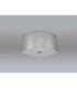Baymont White 3 Light E27 Universal Flush Ceiling Fixture With 50cm x 20cm Silver Leaf With White Lining Shade-13