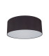 Baymont White 3 Light E27 Universal Flush Ceiling Fixture With 60cm x 22cm Faux Silk Shade Black/White Laminate-4