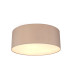 Baymont White 3 Light E27 Universal Flush Ceiling Fixture With 60cm x 22cm Faux Silk Shade Grey/White Laminate-1