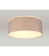 Baymont White 3 Light E27 Universal Flush Ceiling Fixture With 60cm x 22cm Faux Silk Shade Grey/White Laminate-2