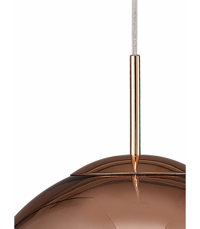 Medium Globe Ceiling Pendant 1 Light E27 Copper - 5