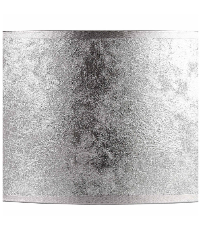 Baymont Polished Chrome 3 Light E27 Drop Flush With 50cm x 20cm Silver Leaf Shade-9