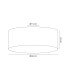 Baymont White 3 Light E27 Universal Flush Ceiling Fixture With 60cm x 22cm Faux Silk Shade Grey/White Laminate-3