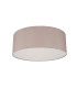 Baymont White 3 Light E27 Universal Flush Ceiling Fixture With 60cm x 22cm Faux Silk Shade Grey/White Laminate-4