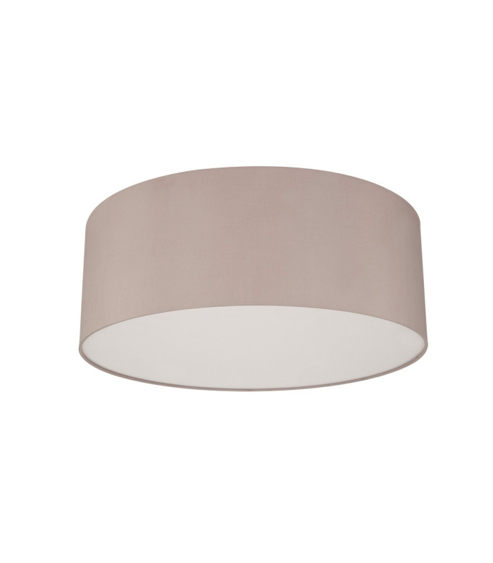 Baymont White 3 Light E27 Universal Flush Ceiling Fixture With 60cm x 22cm Faux Silk Shade Grey/White Laminate-4