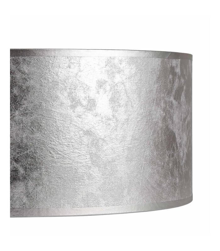 Baymont Polished Chrome 3 Light E27 Drop Flush With 50cm x 20cm Silver Leaf Shade-10