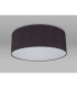 Baymont White 3 Light E27 Universal Flush Ceiling Fixture With 60cm x 22cm Faux Silk Shade Black/White Laminate-12