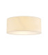 Baymont White 3 Light E27 Universal Flush Ceiling Fixture With 60cm x 22cm Faux Silk Shade Ivory Pearl/White Laminate-1