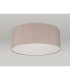 Baymont White 3 Light E27 Universal Flush Ceiling Fixture With 60cm x 22cm Faux Silk Shade Grey/White Laminate-12