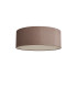 Baymont White 3 Light E27 Universal Flush Ceiling Fixture With 60cm x 22cm Dual Faux Silk Shade Taupe/Halo Gold-4