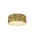 Baymont White 3 Light E27 Universal Flush Ceiling Fixture With 60cm x 22cm Gold Leaf With White Lining Shade-1