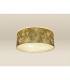 Baymont White 3 Light E27 Universal Flush Ceiling Fixture With 60cm x 22cm Gold Leaf With White Lining Shade-2