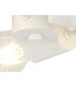 Baymont White 3 Light E27 Universal Flush Ceiling Fixture With 60cm x 22cm Gold Leaf With White Lining Shade-7