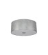 Baymont White 3 Light E27 Universal Flush Ceiling Fixture With 60cm x 22cm Silver Leaf With White Lining Shade-4