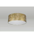 Baymont White 3 Light E27 Universal Flush Ceiling Fixture With 60cm x 22cm Gold Leaf With White Lining Shade-12