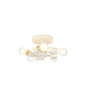 Baymont 25cm White 5 Light E27 Universal Flush Ceiling Fixture Suitable For A Vast Selection Of Shades-1