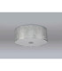 Baymont White 3 Light E27 Universal Flush Ceiling Fixture With 60cm x 22cm Silver Leaf With White Lining Shade-13