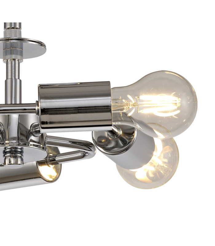 Baymont 28cm Polished Chrome 5 Light E27 Universal Drop Flush  Suitable For A Vast Selection Of Shades-8