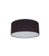 Baymont White 5 Light E27 Universal Flush Ceiling Fixture With 50cm x 20cm Faux Silk Shade Black/White Laminate-4