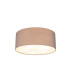 Baymont White 5 Light E27 Universal Flush Ceiling Fixture With 50cm x 20cm Faux Silk Shade Grey/White Laminate-1