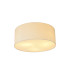 Baymont White 5 Light E27 Universal Flush Ceiling Fixture With 50cm x 20cm Faux Silk Shade Ivory Pearl/White Laminate-1