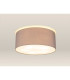 Baymont White 5 Light E27 Universal Flush Ceiling Fixture With 50cm x 20cm Faux Silk Shade Grey/White Laminate-2