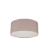 Baymont White 5 Light E27 Universal Flush Ceiling Fixture With 50cm x 20cm Faux Silk Shade Grey/White Laminate-4