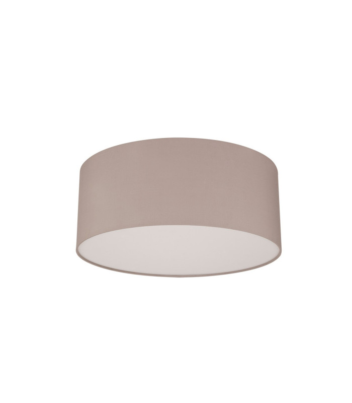 Baymont White 5 Light E27 Universal Flush Ceiling Fixture With 50cm x 20cm Faux Silk Shade Grey/White Laminate-4