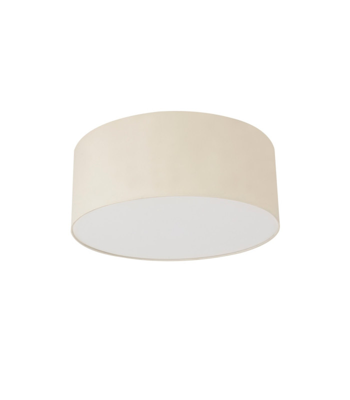Baymont White 5 Light E27 Universal Flush Ceiling Fixture With 50cm x 20cm Faux Silk Shade Ivory Pearl/White Laminate-4