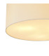 Baymont White 5 Light E27 Universal Flush Ceiling Fixture With 50cm x 20cm Faux Silk Shade Ivory Pearl/White Laminate-6