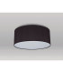 Baymont White 5 Light E27 Universal Flush Ceiling Fixture With 50cm x 20cm Faux Silk Shade Black/White Laminate-12