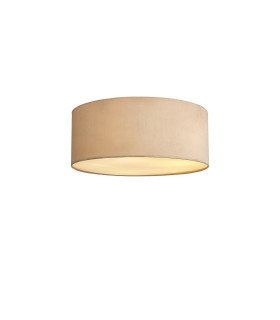 Baymont White 5 Light E27 Universal Flush Ceiling Fixture With 50cm x 20cm Dual Faux Silk Shade Nude Beige/Moonlight-1