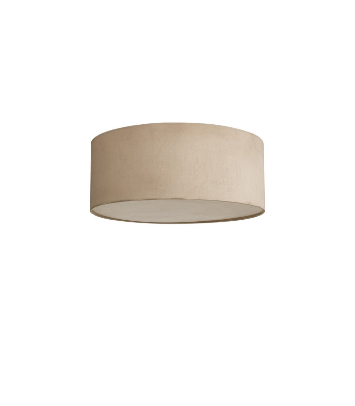 Baymont White 5 Light E27 Universal Flush Ceiling Fixture With 50cm x 20cm Dual Faux Silk Shade Nude Beige/Moonlight-4