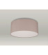 Baymont White 5 Light E27 Universal Flush Ceiling Fixture With 50cm x 20cm Faux Silk Shade Grey/White Laminate-12