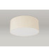 Baymont White 5 Light E27 Universal Flush Ceiling Fixture With 50cm x 20cm Faux Silk Shade Ivory Pearl/White Laminate-15