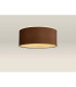 Baymont White 5 Light E27 Flush Ceiling Fixture With 50cm x 20cm Dual Faux Silk Shade Raw Cocoa/Grecian Bronze-2