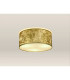 Baymont White 5 Light E27 Universal Flush Ceiling Fixture With 50cm x 20cm Gold Leaf With White Lining Shade-2