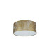 Baymont White 5 Light E27 Universal Flush Ceiling Fixture With 50cm x 20cm Gold Leaf With White Lining Shade-4
