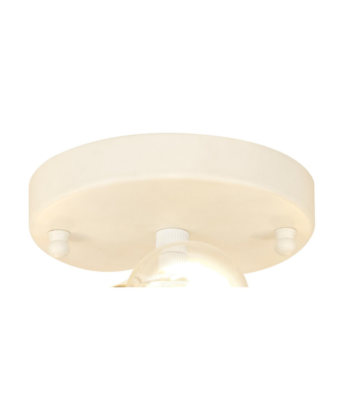 Baymont White 5 Light E27 Universal Flush Ceiling Fixture With 50cm x 20cm Gold Leaf With White Lining Shade-6